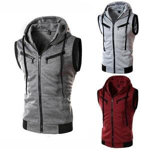 Sudadera con Capucha para Hombre, Otoño, Forro Polar, Bordado 3D, 100% Algodón, Color Sólido, Diseño con Bolsillos, Corte Regular - Product Image 5