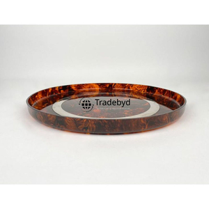 Elegante Bandeja de Servicio Móvil Decorativa de Lujo Hecha a Mano con Diseño Moderno de Cuerno para Mesa de Comedor por Tradebyd - Product Image 3