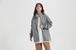 แจ็กเก็ตมีซิปมีฮู้ดสำหรับผู้ชายเสื้อแจ็คเก็ตผ้าฟลีซหนาใส่ได้ทั้งชายและหญิงดีไซน์ออกแบบได้ตามต้องการ - Product Image 4