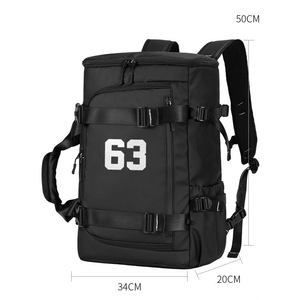 Sac de transport multifonctionnel pour ballon de basket, coque imperméable 1680D, capacité 50-70L, base renforcée, poches latérales zippées pour un accès facile - Product Image 3