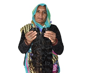 Ninguno Enredo Crudo Cutícula Alineada Rizado Color Negro Virgen Venta al por mayor Templo Extensiones de cabello humano indio - Product Image 5