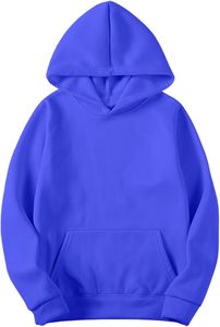Sweat-shirt à capuche unisexe couleur unie 100 % coton séchage rapide pour le fitness, style streetwear minimaliste, essentiel pour l'hiver 2025 - Product Image 3