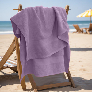 Draps de bain de luxe 100% coton égyptien de qualité supérieure pour hôtel, grand format 90x150 cm, 550 GSM |   Écologique et Biologique Zéro Torsion |   Couleur unie - Product Image 1