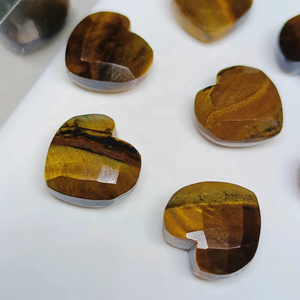 Natural <b>Tiger</b> <b>Eye</b> Faceted Hand Carved Heart Shape Gemstone Beads 10mm <b>Tiger</b> <b>Eye</b> Loose Carving Briolette Bead For Jewelry Making - Product Image 5