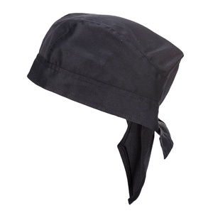 Casquette de chef en polyester-coton tissé de qualité supérieure, résistante aux taches, hydrofuge et oléofuge, avec sangle réglable - Product Image 1