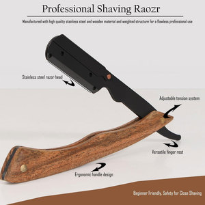 Navaja de Afeitar Recta de Seguridad para Hombres, Navaja de Afeitar Profesional para Barberos - Product Image 5