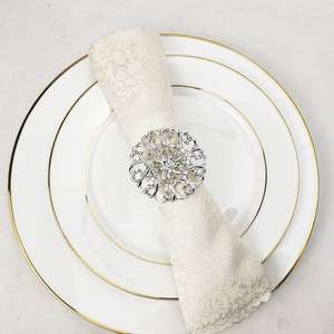 Ensemble d'anneaux de serviette élégants pour la décoration de table, vaisselle de luxe pour les mariages et les fêtes - Product Image 5