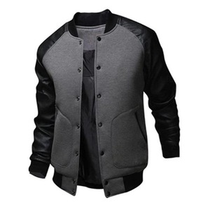 Chaqueta Varsity Azul Marino con Mangas de Cuero Marrón Oscuro, Forro Acolchado, Fabricante Premium de Letterman - Product Image 6