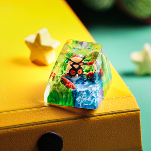 คีย์แคปช่างฝีมือแห่งป่าลึกลับ, คีย์แคปแบบกำหนดเอง, คีย์แคปอนิเมะน่ารัก, คีย์แคปสีเขียว, ชุดคีย์แคป, คีย์แคปไม้ - Product Image 6