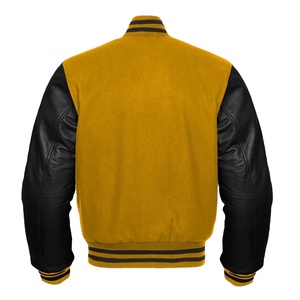 OEM Premium Unisex Hooded <b>Waterproof</b> 100% Wool Varsity <b>Jacket</b> High Street Stylish Purple Fleece Gold Leather Sleeves <b>Winter</b> - Product Image 2