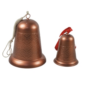 Campana Colgante de Metal con Acabado Dorado Antiguo, Decoración Navideña, Campanas para Pooja, Campanas Religiosas Tradicionales de Iglesia, Tamaño Personalizado - Product Image 1