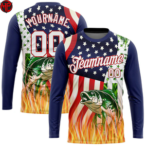 Camiseta de Pesca Personalizada de Manga Larga, Transpirable, 100% Poliéster, Elástica en 4 Direcciones, Sublimación por Tinte, UPF 50, para Pesca con Mosca - Product Image 6