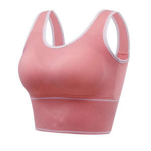 New Arrival Women Underwire Seamless Breathable Sports Bra Quick Drying Plus Size Cup Simple Lace Yoga High Support Front - Product Image 4