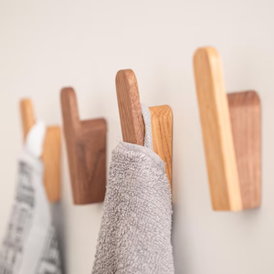 Wood Coat Hook Hanger Natural Wooden Coat Hooks Wall Mounted Handmade <b>Rustic</b> Hat Hooks For Bathroom Towel Hanger Hook - Product Image 1