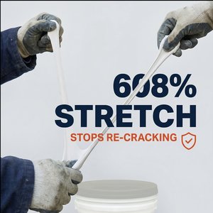Masilla Flexible Elástica Anti-Grietas, Revestimiento Líquido de Polímero Acrílico a Base de Agua, Adhesivo Fuerte y Estirable para Reparación de Paredes - Product Image 2