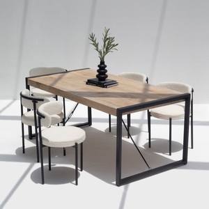 โต๊ะอาหารไม้มะม่วง Vandana Zentrix Vesta ดีไซน์ร่วมสมัย ทำมืออย่างประณีต - Product Image 1