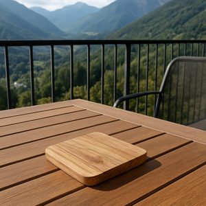 Luxury Handmade Wooden Coaster <b>Set</b> – <b>Square</b> Tea & Coffee Cup Holders Table Protection Coasters Glasses & Mugs - Product Image 1