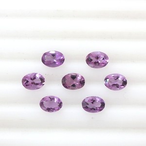 Piedras preciosas sueltas de amatista púrpura natural, corte ovalado, 4x6 mm, cuentas de amatista facetadas calibradas para la fabricación de joyería, lote al por mayor. - Product Image 4