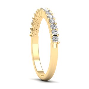 แหวนเพชรโมอิสซาไนต์ทรงกลม 14K ทองคำเหลือง 0.4 กะรัต REYES ขายดี แหวนแต่งงาน แหวนหมั้น เครื่องประดับคุณภาพสำหรับผู้หญิง ขายส่ง - Product Image 3