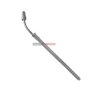 Tubo de Succión Poole 23 FR OD Curvo de 10 Pulgadas, Instrumento Médico Quirúrgico de Acero Inoxidable de Grado Alemán, Reutilizable y Autoclavable - Product Image 2