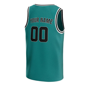 เสื้อบาสเก็ตบอลสไตล์สตรีทแบบกำหนดเอง ออกแบบโลโก้ เสื้อตาข่ายสีดำเปล่า - Product Image 3