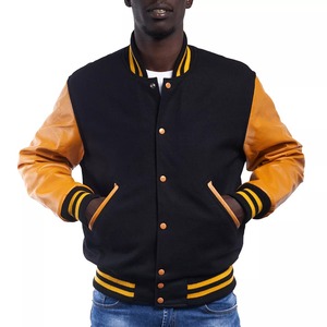 High Street Style Wool Stand Collar Patchwork Varsity <b>Jackets</b> for <b>Men</b> Custom Logo Winter Fashion Factory Prices - Product Image 3