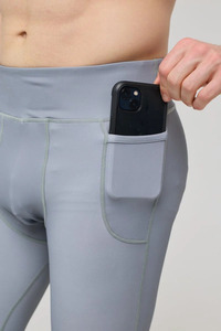 Leggings de compression personnalisés pour hommes – Pantalons de sport extensibles à taille haute sans coutures avec poches - Product Image 2