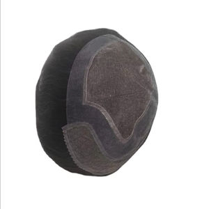 วิกผมผู้ชายแบบติดลูกไม้ด้านหน้า ผมแท้ อินเดียนเรมี่ บังคลาเทศ บอดี้เวฟ เส้นผมเดี่ยว 50% สีเทา ต่อผมเดรดล็อค - Product Image 4