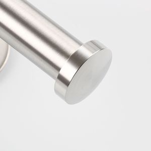 Porta rotolo di carta igienica adesiva in acciaio inossidabile nichelato per bagno - Product Image 6