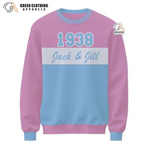 Sweat-shirt en coton de haute qualité Jack and Jill, taille plus, broderie personnalisée, sweat-shirt à col rond pour femme, sweat-shirt pour homme - Product Image 2