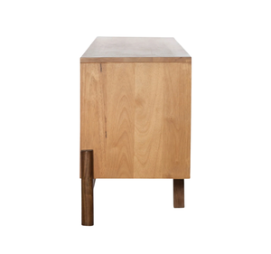Aparador de TV de Diseño Premium de Mediados de Siglo, en Madera de Teca Natural, Mueble para Comedor, Bufetera, Consola Grande para Equipos Multimedia - Product Image 3