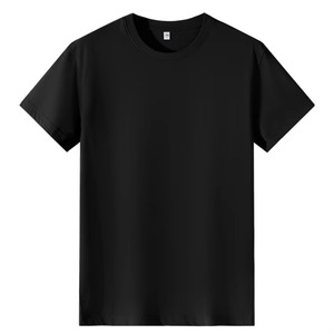T-shirts en coton 100% en gros, blancs, unis, personnalisables avec broderie ou impression de logo, t-shirts de golf à col rond pour hommes - Product Image 1
