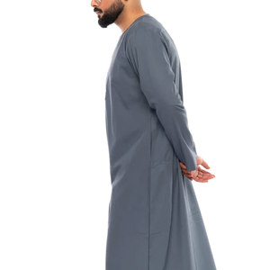 <b>Men</b> Juba Traditional Modest Robe Islamic Muslim Wear Comfortable Long Sleeve Loose Fit Breathable Fabric - Product Image 6