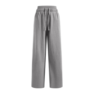 OEM Customized Ripped Bermuda Sweat <b>Pants</b> High Waist Drawstring Formal Knitted Corduroy Lightweight Solid Color Breathable Style - Product Image 6