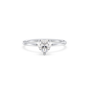 REYES IGI Certified 14K Solid Gold Heart Shape 1CT HPHT CVD Lab Grown Diamond Hidden Halo Ring For Women Fine Jewelry - Product Image 2