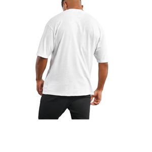 Precio al por mayor Loose Fit Oversize Drop Shoulder Hombres Casual Camisetas Heavyweight 100% Cotton Blank Tallas grandes Camisetas para hombres - Product Image 1