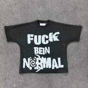 เสื้อยืดผู้ชายผ้าฝ้ายเรียบแบบกำหนดเอง 300 GSM วินเทจ แอซิดวอช เสื้อยืดหนาน้ำหนักมาก ทรงโอเวอร์ไซส์ เสื้อยืดเปล่า เสื้อยืดกราฟิกทรงบ็อกซี่ เสื้อยืดครอป - Product Image 1