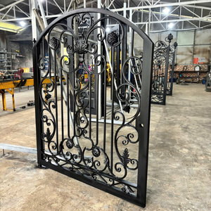 Portail de Sécurité Extérieur en Fer Forgé Haut de Gamme, Décoratif, pour Mur de Clôture, Construction Métallique Durable, Revêtement Poudré, Hauteur 8 pieds - Product Image 5