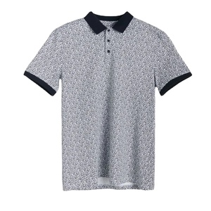 เสื้อยืดโปโลผ้าฝ้าย100% สำหรับผู้ชายระบายอากาศได้ดีกันรอยยับออกแบบได้พิมพ์โลโก้ขนาดดิจิทัลสวมใส่ได้ - Product Image 1