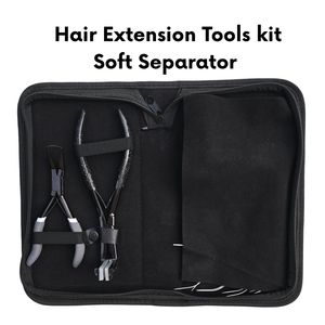 Kit de Herramientas para Extensiones de Cabello de Salón: Alicates de Presión para Tap-In, Herramienta de Extracción, Agujas Curvas, Pinzas, Tijeras, Herramienta de Separación, Kit de Hilos para Cabello - Product Image 5