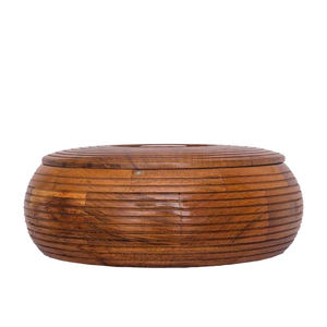 Plat à gratin en bois marron foncé fait main, design standard, avec couvercle en bois, grande taille 20 cm, le plus vendu, écologique, compatible lave-vaisselle - Product Image 4