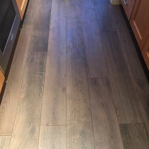 Planche de parquet en chêne blanc multicouche 2 couches 3,54" x 3/4" 19/4mm x 24-75" T&G Brun taupe rustique - Product Image 6