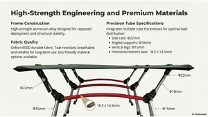 Durable Space-Saving High Load Capacity Lightweight outdoor <b>sleep</b> solution for travel adventure and hiking <b>gear</b> camp beach bed - Product Image 2