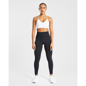 Latest Custom Comfortable Ruched Sports Bra Ruched Center Detail Thin Straps And High Impact Latest Women Fitness Sports Bra - Product Image 4