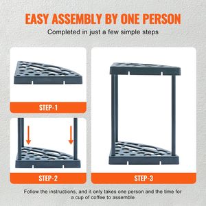Organizzatore per Attrezzi da Giardino a 19 Scomparti, Porta Attrezzi/Rastrelli/Scope/Spazzole a Manico Lungo, Rastrelliera a Torre per Garage e Giardino per un'Efficiente Organizzazione degli Attrezzi - Product Image 5