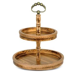 Smooth Finished Wooden <b>Cake</b> <b>Stand</b> For Bakery <b>Cake</b> Dessert Showcase With Natural Timber Texture And Elegant Platform - Product Image 1