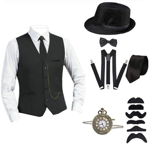 Chaleco de Traje Formal para Hombre, Color Rosa, Cuello en V, Reversible, Casual, con Botones, 5 Botones, Corte Regular, para Trajes/Esmoquin - Product Image 3