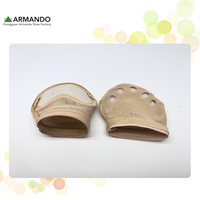 Calcetines de media suela OEM para danza, de malla y gamuza, estilo cinco dedos, para calzado de giro, con logotipo personalizado, para danza lírica y contemporánea, del fabricante