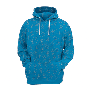 Men's Athletic Hooded Pullover Custom Full Print Sweatshirt with Moisture Management Fabric for Active Performance - Product Image 1