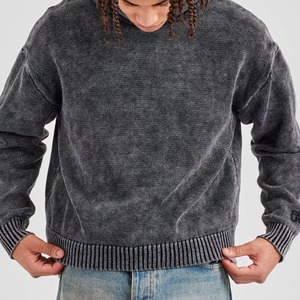 Sudadera con capucha personalizada con logo, de tejido grueso, corta, con cremallera, estilo vintage, lavado ácido, con bordado desgastado y parches. Calificación de tienda: 5.0 (144 reseñas) - Product Image 3